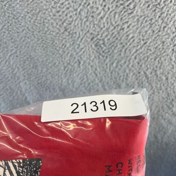 Vintage Santa Shirt Men's Large Red Graphic Single Stitch Christmas USA Made 90s - Picture 8 of 8